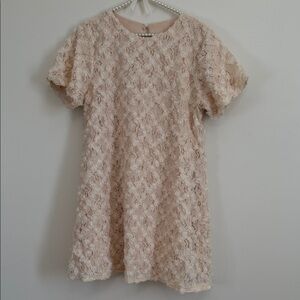 Chic Cream Lace Mini Dress